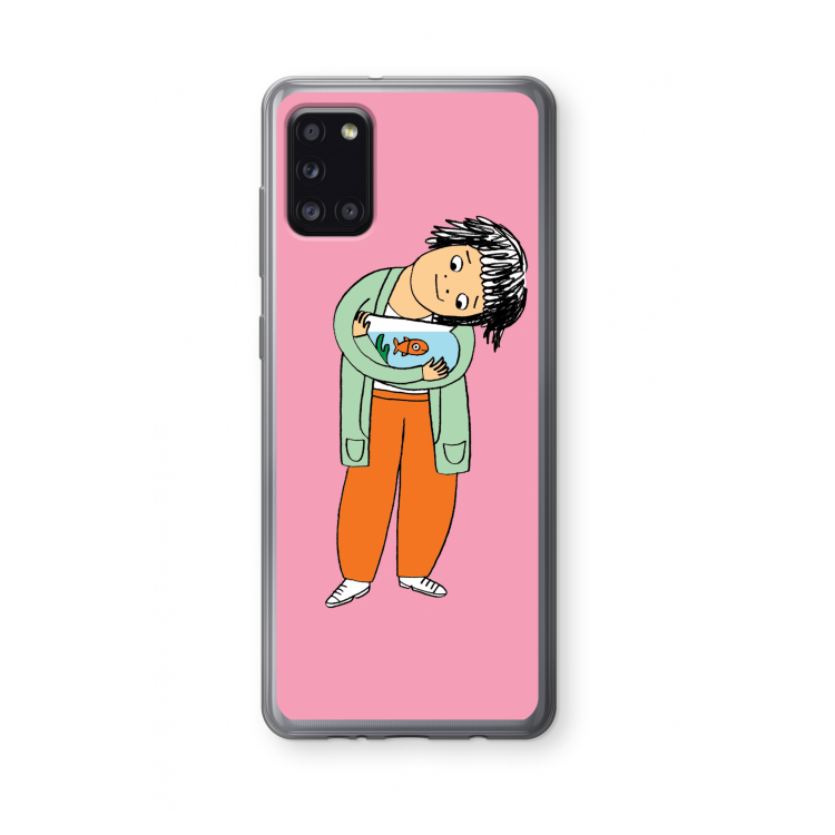 Visknuffel: Samsung Galaxy A31 Transparant Hoesje