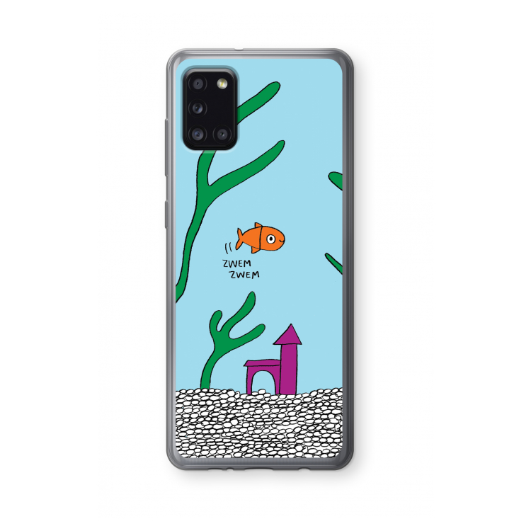 Aquarium: Samsung Galaxy A31 Transparant Hoesje