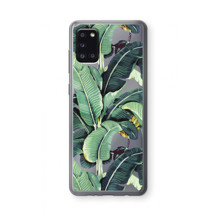 Bananenbladeren: Samsung Galaxy A31 Transparant Hoesje