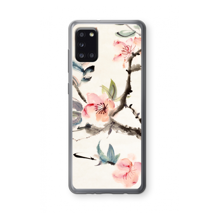 Japanse bloemen: Samsung Galaxy A31 Transparant Hoesje
