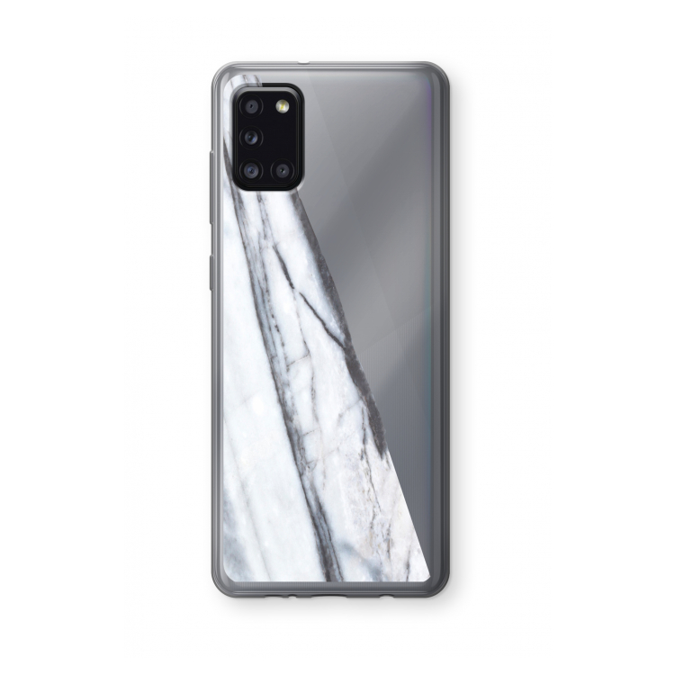Gestreepte marmer: Samsung Galaxy A31 Transparant Hoesje