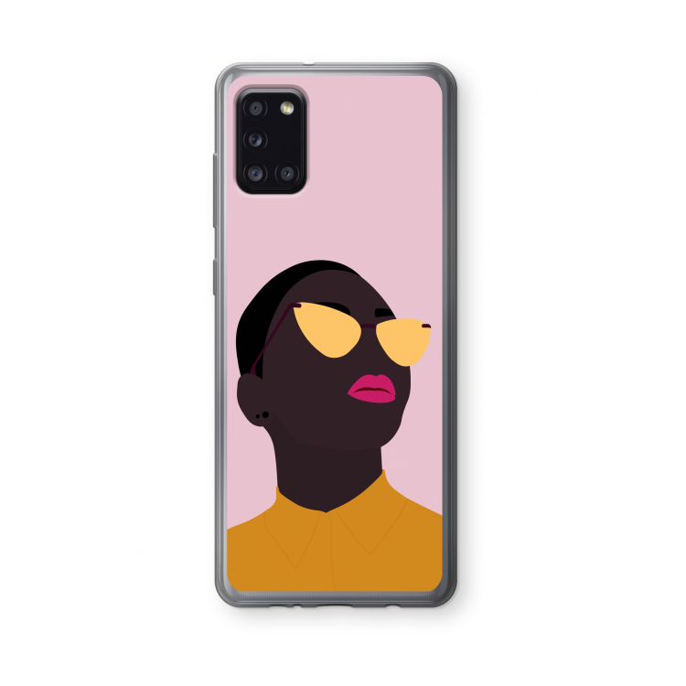 Yellow glasses: Samsung Galaxy A31 Transparant Hoesje