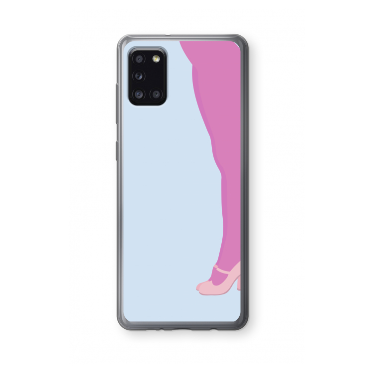 Pink panty: Samsung Galaxy A31 Transparant Hoesje