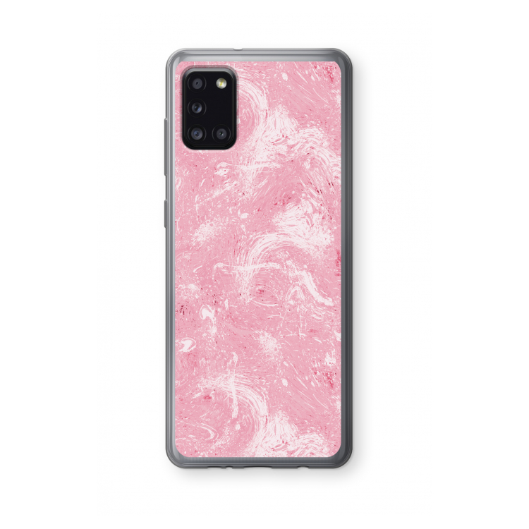 Abstract Painting Pink: Samsung Galaxy A31 Transparant Hoesje
