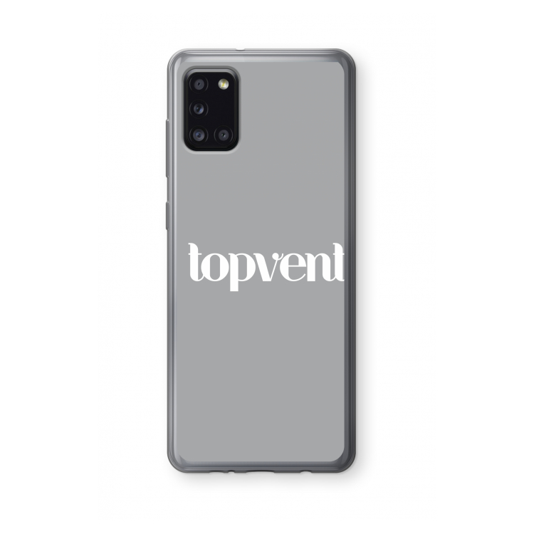 Topvent Grijs Wit: Samsung Galaxy A31 Transparant Hoesje