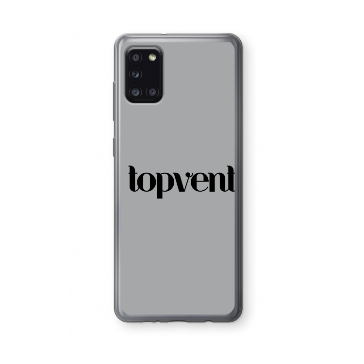 Topvent Grijs Zwart: Samsung Galaxy A31 Transparant Hoesje