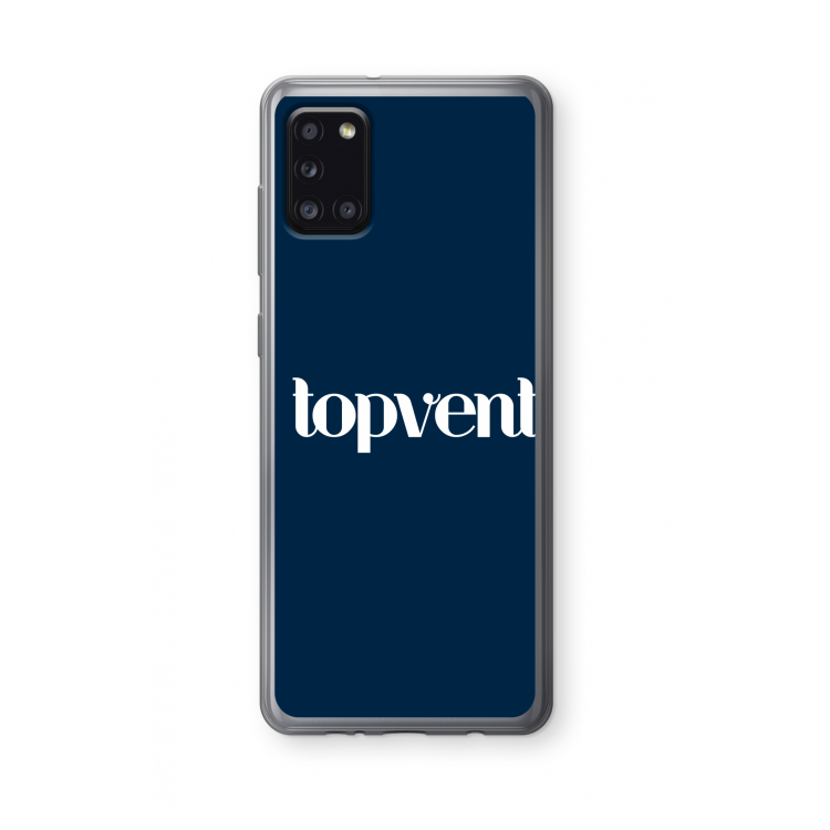 Topvent Navy: Samsung Galaxy A31 Transparant Hoesje