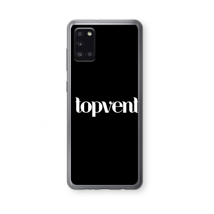 Topvent Zwart: Samsung Galaxy A31 Transparant Hoesje
