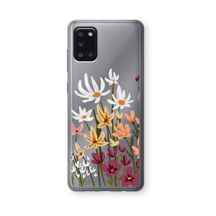 Painted wildflowers: Samsung Galaxy A31 Transparant Hoesje