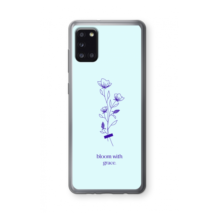 Bloom with grace: Samsung Galaxy A31 Transparant Hoesje