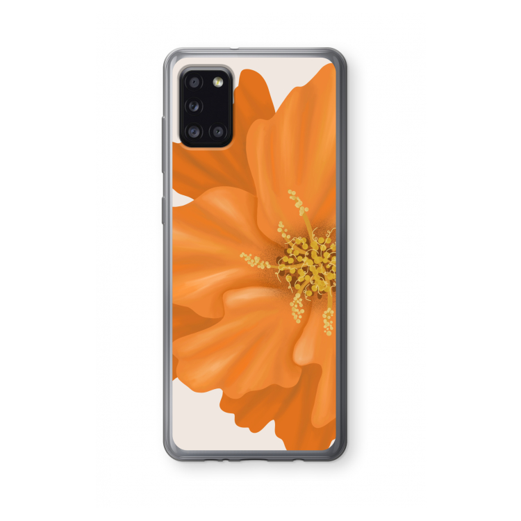 Orange Ellila flower: Samsung Galaxy A31 Transparant Hoesje