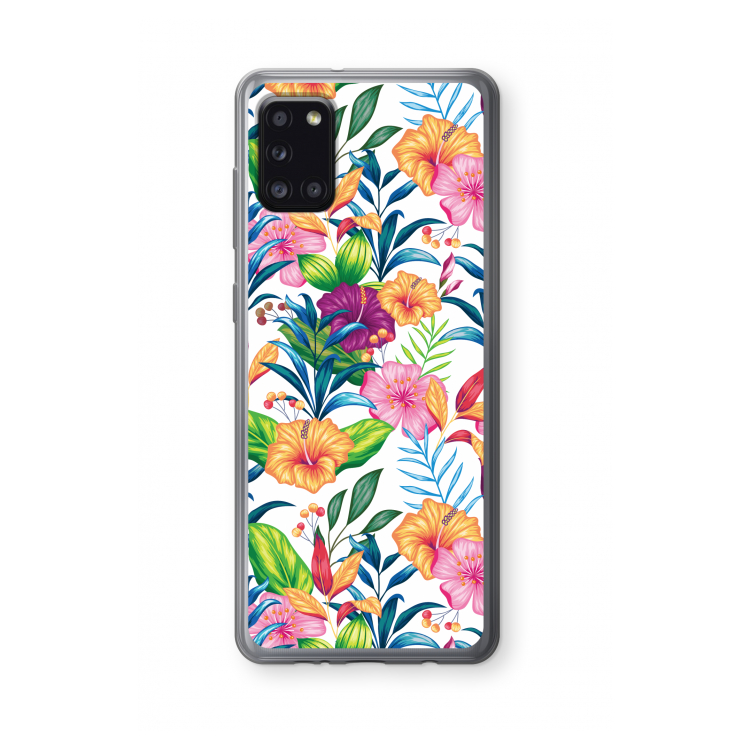 Tropisch 2: Samsung Galaxy A31 Transparant Hoesje