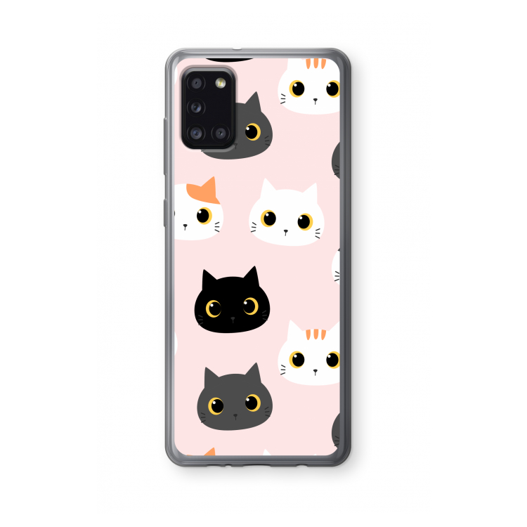 Katten: Samsung Galaxy A31 Transparant Hoesje