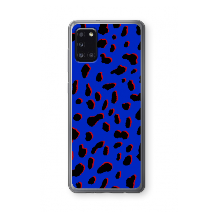 Blue Leopard: Samsung Galaxy A31 Transparant Hoesje