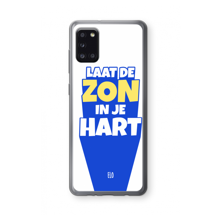Laat de zon in je hart: Samsung Galaxy A31 Transparant Hoesje