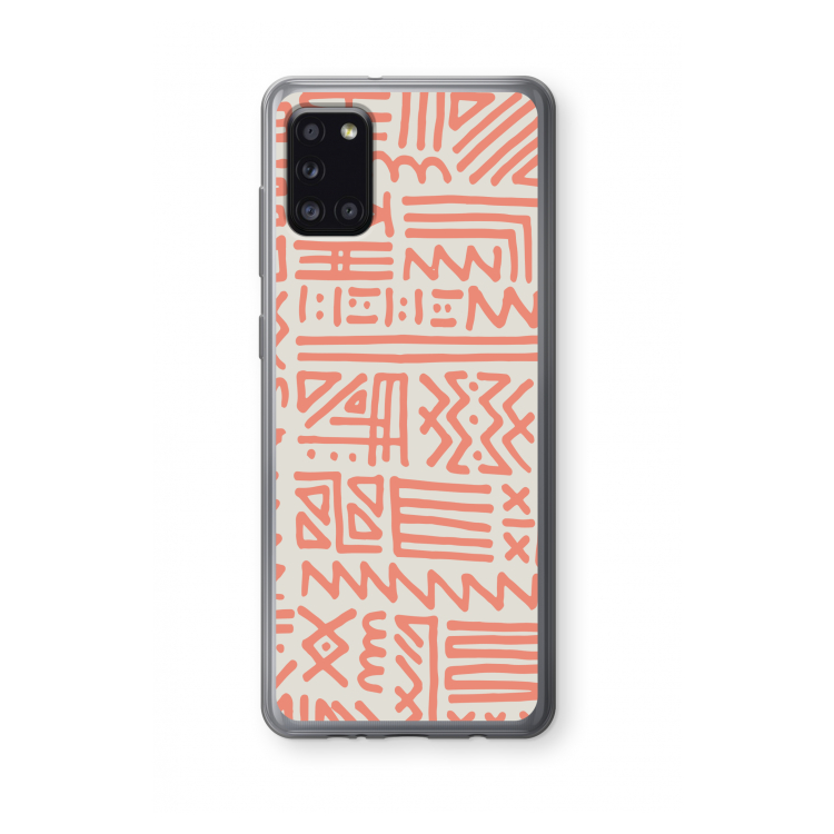 Marrakech Pink: Samsung Galaxy A31 Transparant Hoesje