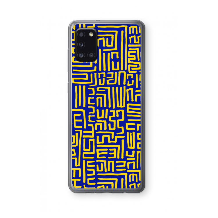 Majorelle Blue Print: Samsung Galaxy A31 Transparant Hoesje