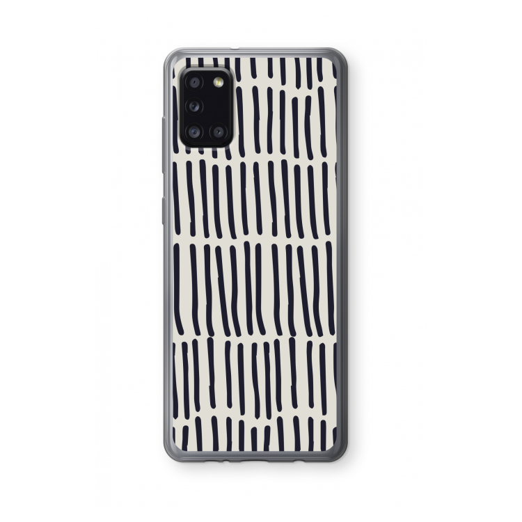 Moroccan stripes: Samsung Galaxy A31 Transparant Hoesje