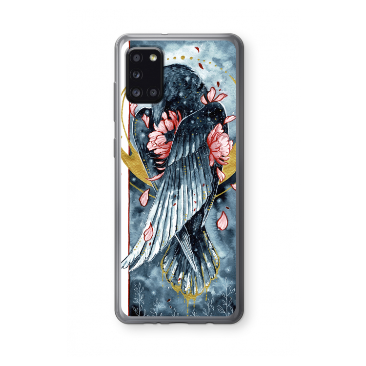 Golden Raven: Samsung Galaxy A31 Transparant Hoesje