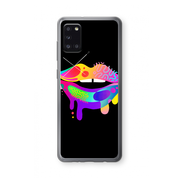 Lip Palette: Samsung Galaxy A31 Transparant Hoesje