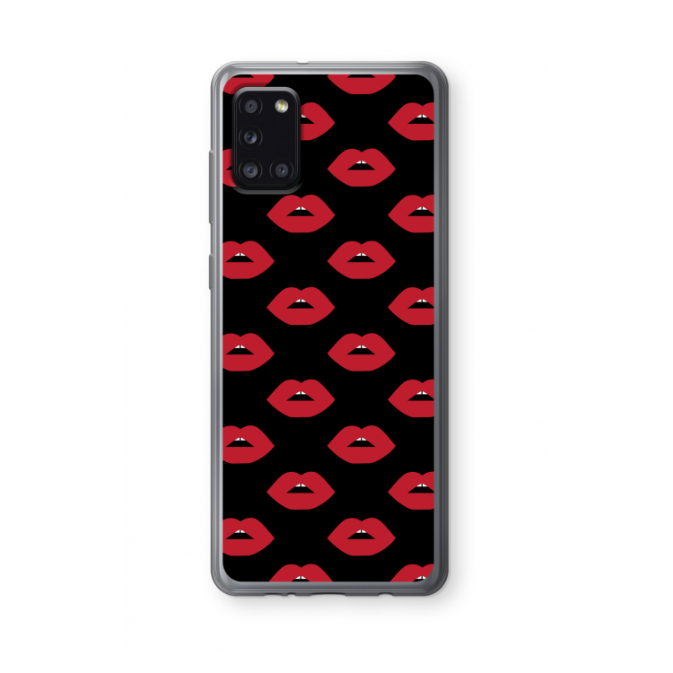 Lips: Samsung Galaxy A31 Transparant Hoesje