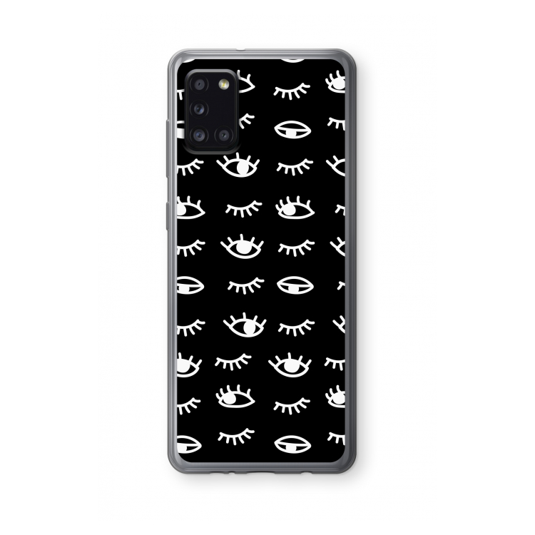 Eye pattern #3: Samsung Galaxy A31 Transparant Hoesje
