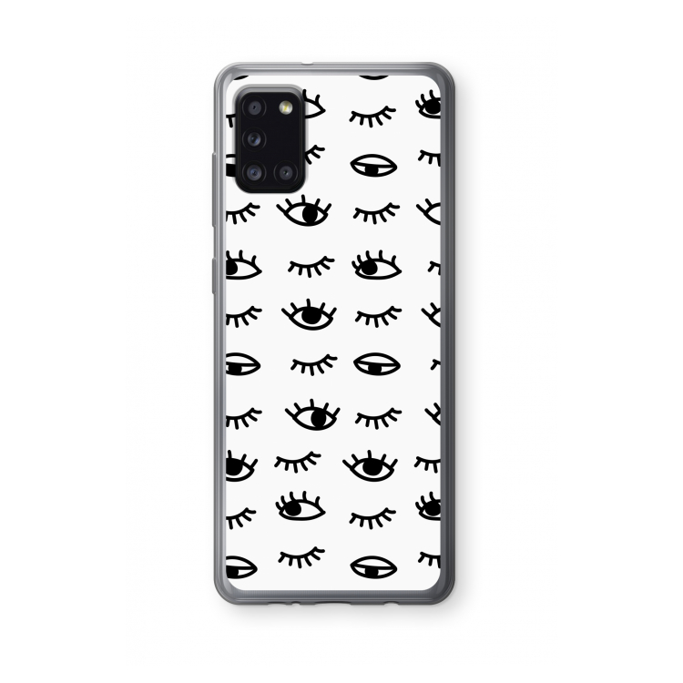 Eye pattern #2: Samsung Galaxy A31 Transparant Hoesje