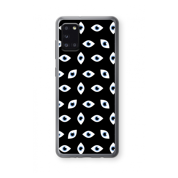 Eyes pattern: Samsung Galaxy A31 Transparant Hoesje