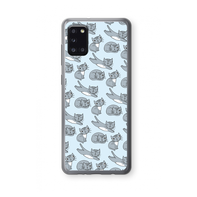 Poezen: Samsung Galaxy A31 Transparant Hoesje