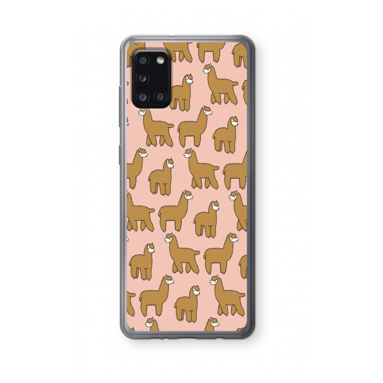 Alpacas: Samsung Galaxy A31 Transparant Hoesje