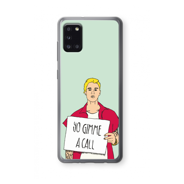 Gimme a call: Samsung Galaxy A31 Transparant Hoesje