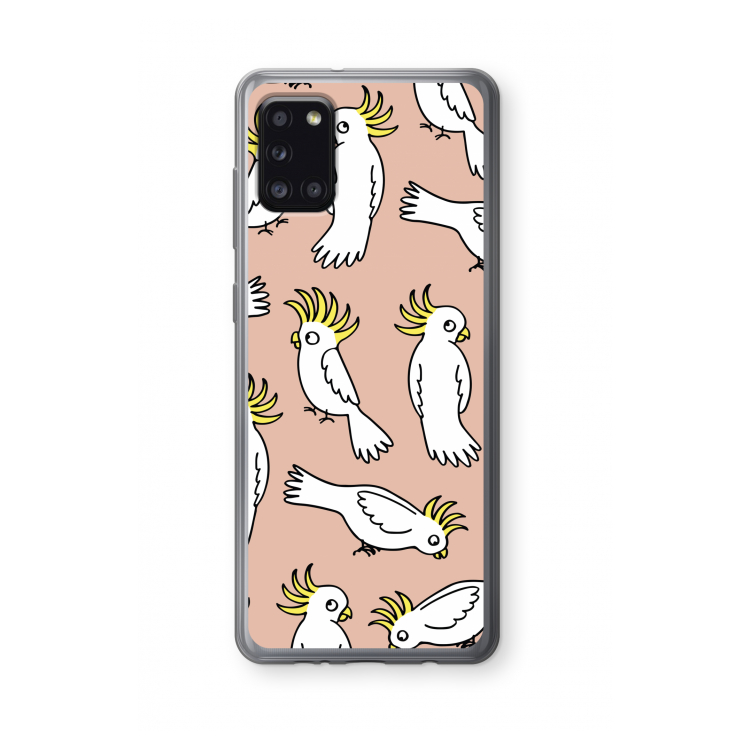 Papegaai: Samsung Galaxy A31 Transparant Hoesje