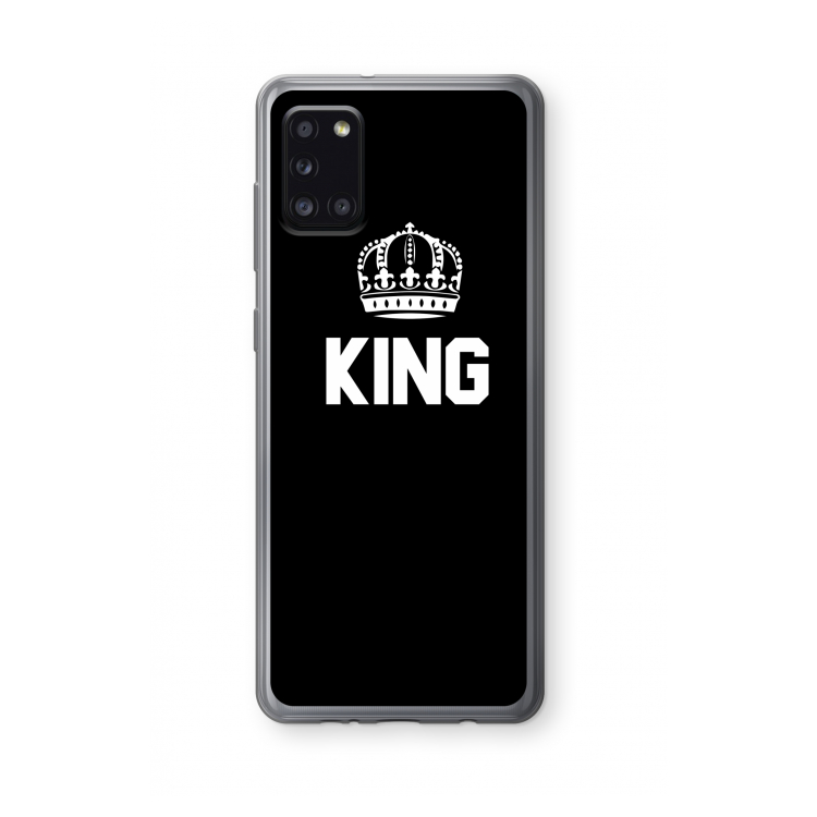King zwart: Samsung Galaxy A31 Transparant Hoesje