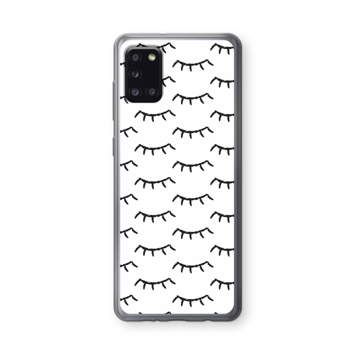 Wimpers: Samsung Galaxy A31 Transparant Hoesje