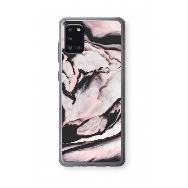 Roze stroom: Samsung Galaxy A31 Transparant Hoesje