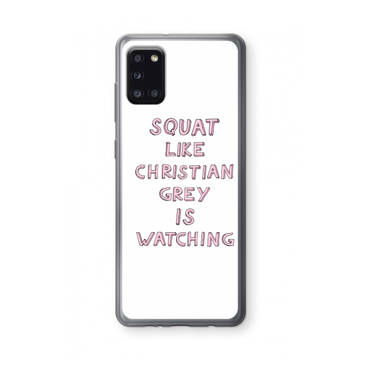 Christian Grey: Samsung Galaxy A31 Transparant Hoesje