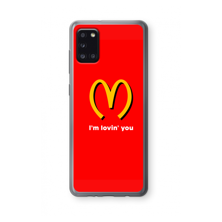 I'm lovin' you: Samsung Galaxy A31 Transparant Hoesje