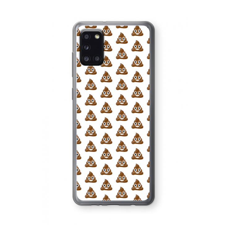 Poop emoji: Samsung Galaxy A31 Transparant Hoesje