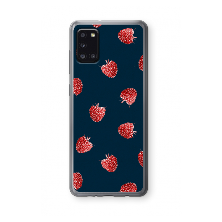 Framboosjes: Samsung Galaxy A31 Transparant Hoesje