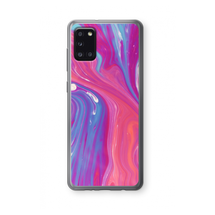 Paarse stroom: Samsung Galaxy A31 Transparant Hoesje