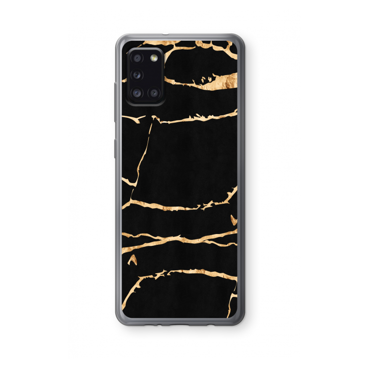Gouden marmer: Samsung Galaxy A31 Transparant Hoesje