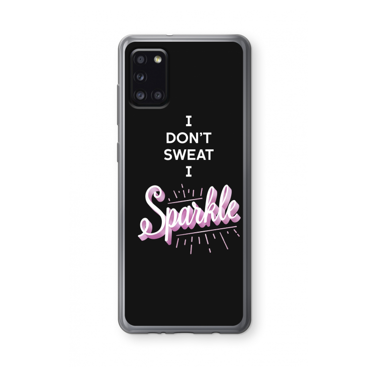 Sparkle quote: Samsung Galaxy A31 Transparant Hoesje