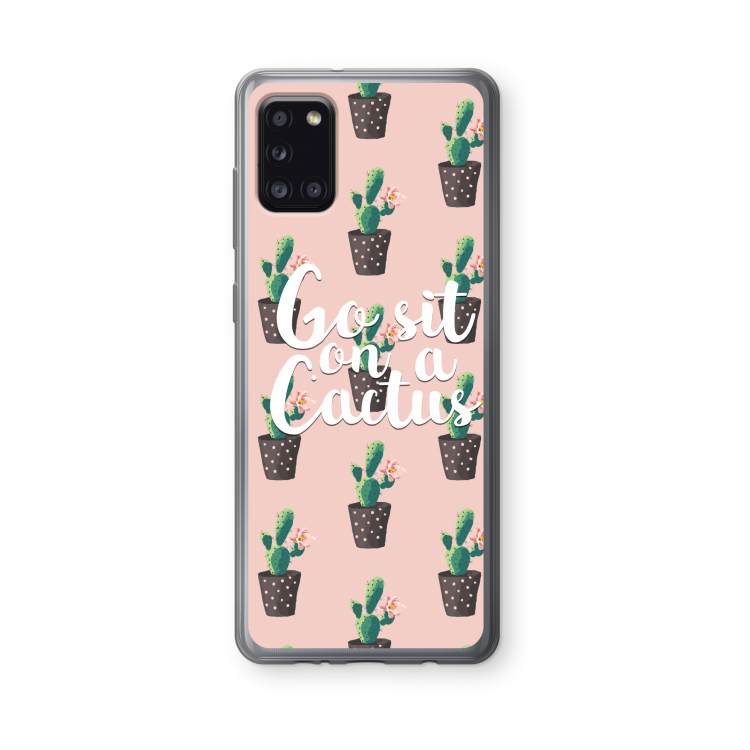 Cactus quote: Samsung Galaxy A31 Transparant Hoesje