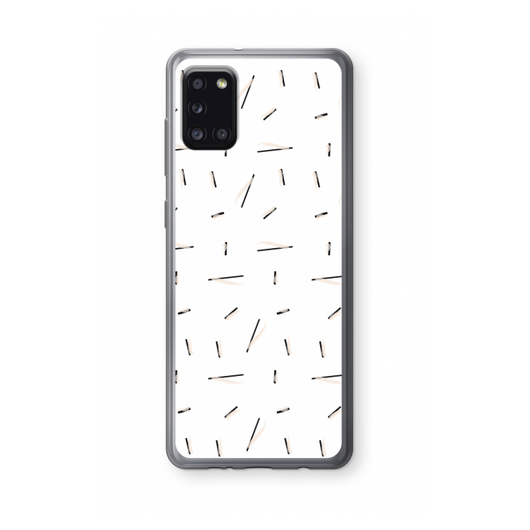 Hipster stripes: Samsung Galaxy A31 Transparant Hoesje