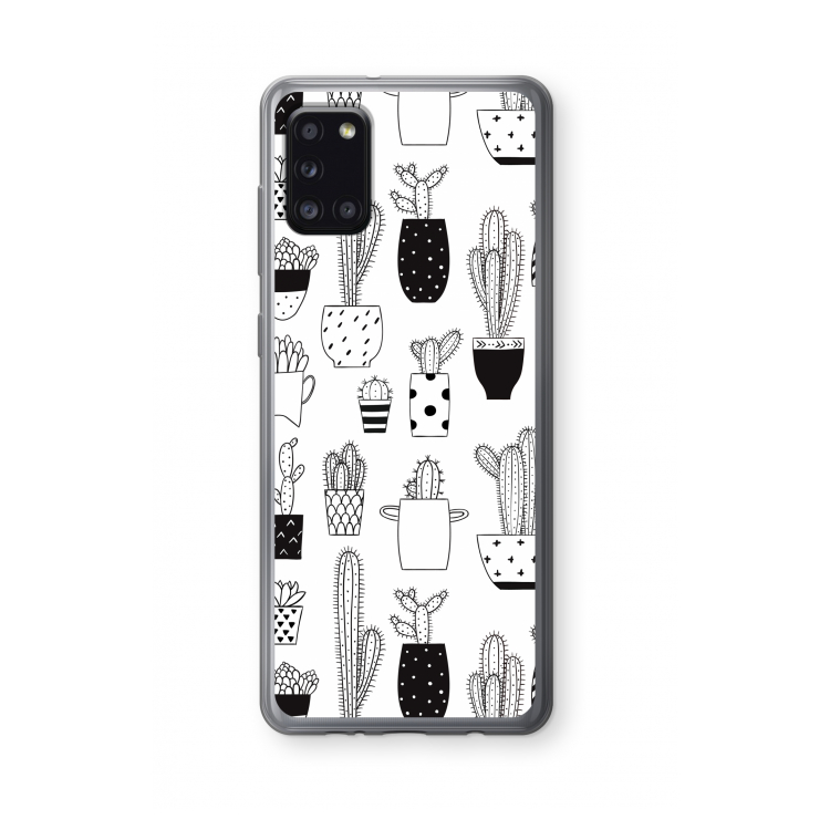 Cactusmotief: Samsung Galaxy A31 Transparant Hoesje