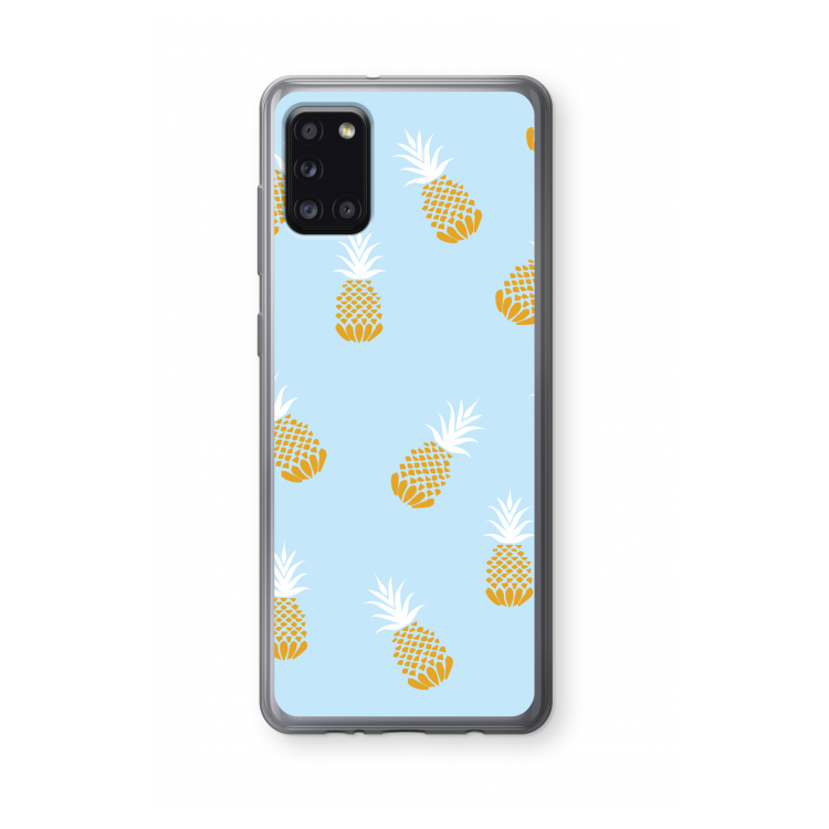 Ananasjes: Samsung Galaxy A31 Transparant Hoesje