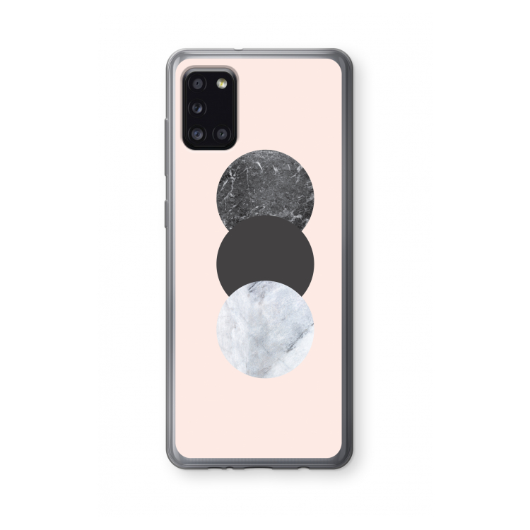 Marmeren cirkels: Samsung Galaxy A31 Transparant Hoesje