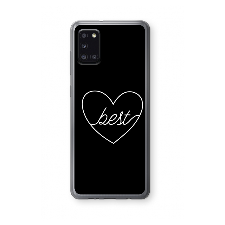 Best heart black: Samsung Galaxy A31 Transparant Hoesje