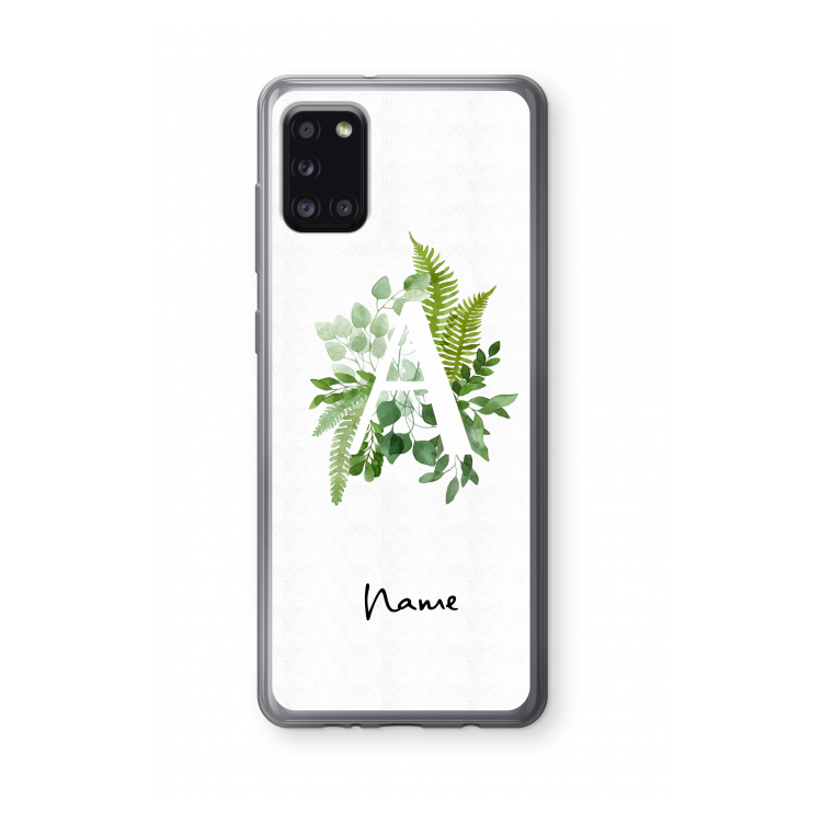 Green Brush: Samsung Galaxy A31 Transparant Hoesje