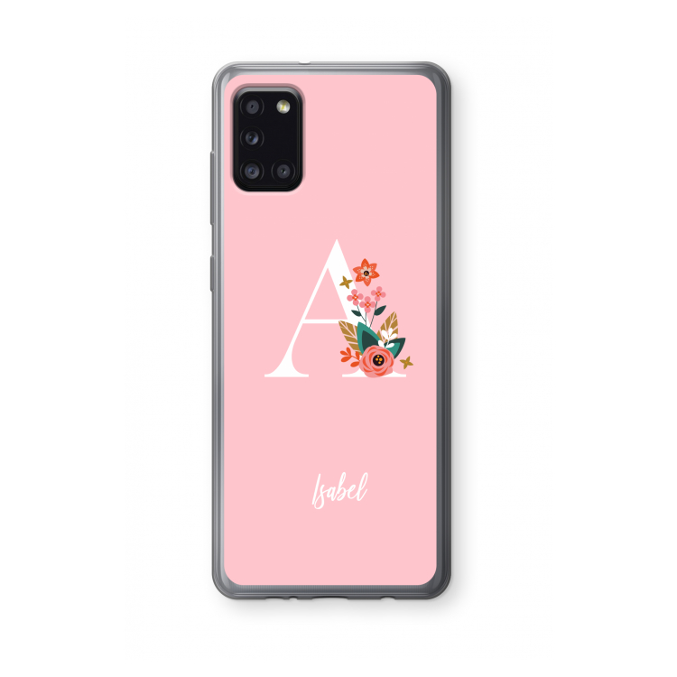Pink Bouquet: Samsung Galaxy A31 Transparant Hoesje